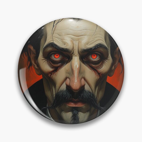 Item preview, Creepy stylized Haunted House portrait of a old man with a mustache designed and sold by Vintage Designs +.