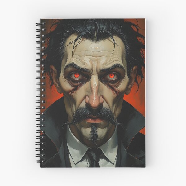 Item preview, Creepy stylized Haunted House  portrait of a old man with a mustache designed and sold by Vintage Designs +.