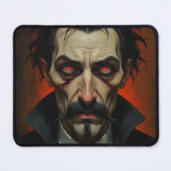 Item preview, Creepy stylized Haunted House portrait of a old man with a mustache designed and sold by Vintage Designs +.
