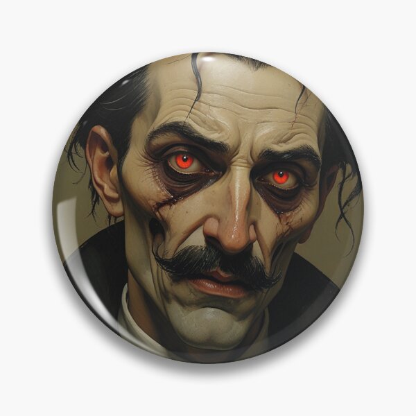 Item preview,  Creepy stylized Haunted House  portrait of a old man with a mustache designed and sold by Vintage Designs +.