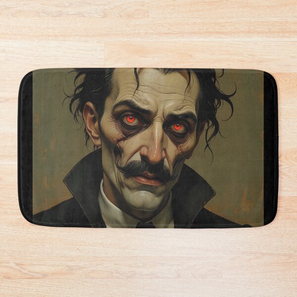 Item preview, Creepy stylized Haunted House portrait of a old man with a mustache designed and sold by Vintage Designs +.