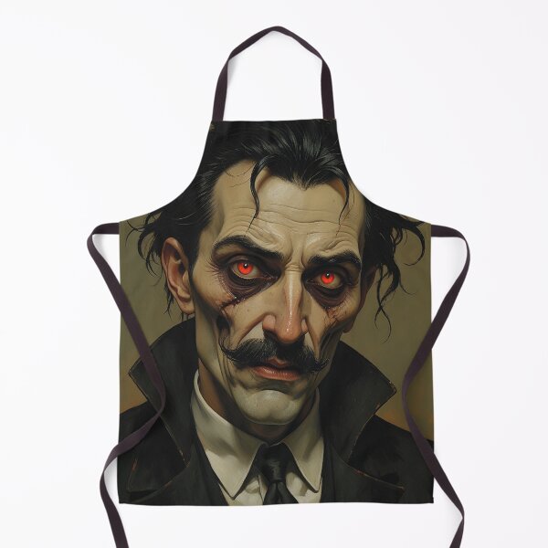 Item preview, Creepy stylized Haunted House portrait of a old man with a mustache designed and sold by Vintage Designs +.