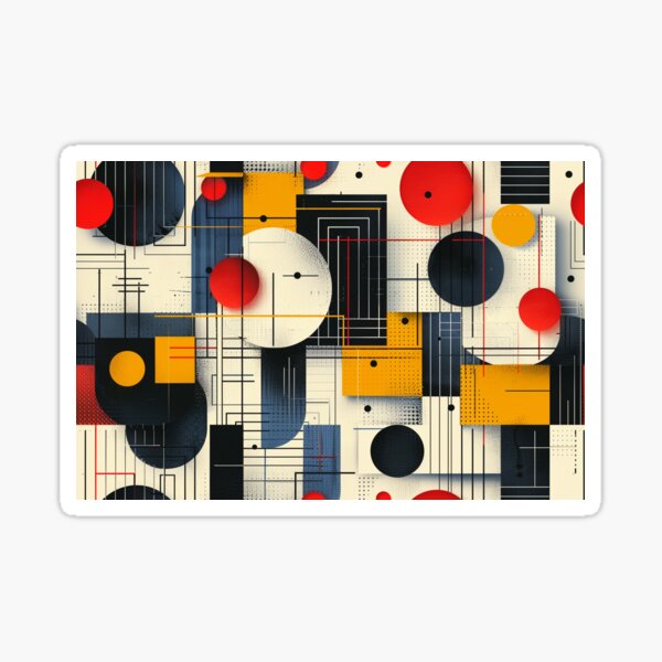 Item preview, Dynamic Bauhaus Geometric Composition designed and sold by NTGUILTY.