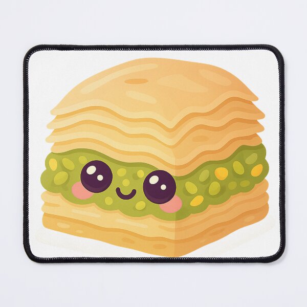 Item preview, Kawaii Pistachio Baklava – Cute Turkish Dessert Sticker designed and sold by Pacika.