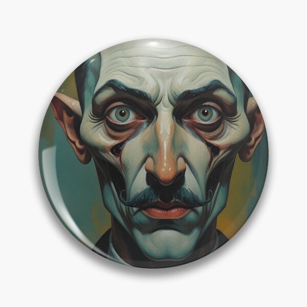 Item preview, Creepy stylized Haunted House  portrait of a old man with a mustache designed and sold by Vintage Designs +.
