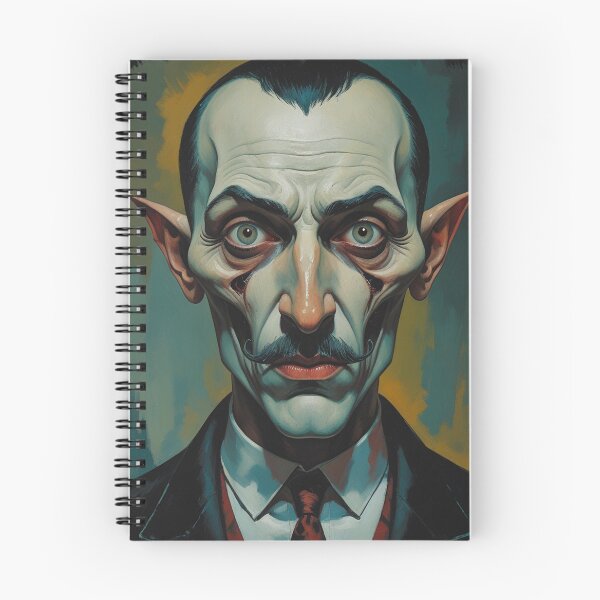 Item preview, Creepy stylized Haunted House  portrait of a old man with a mustache designed and sold by Vintage Designs +.