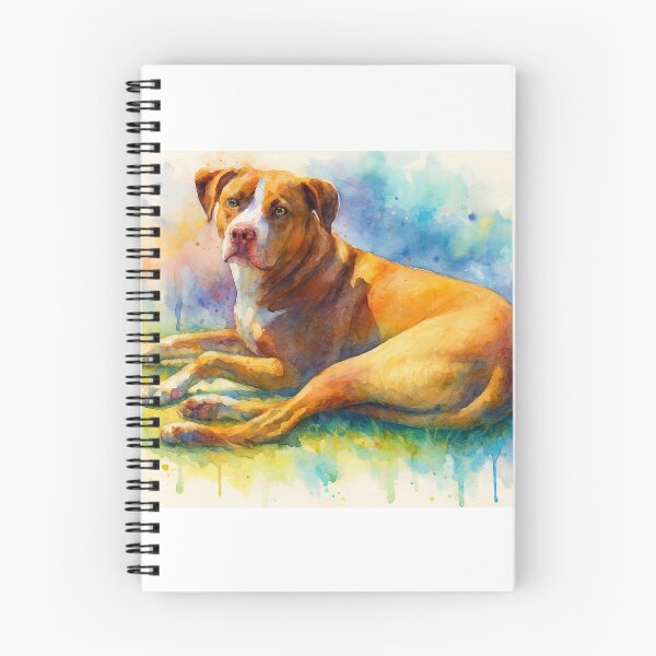 Item preview, Sun-Kissed Serenity – Watercolor Pitbull Art designed and sold by Pawsitively Kai.