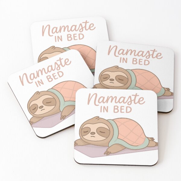 Item preview, Namaste in Bed – Cute Sloth designed and sold by SkyyWorks.