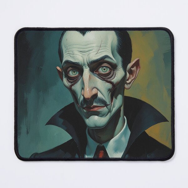 Item preview, Creepy stylized Haunted House portrait of a old man with a mustache designed and sold by Vintage Designs +.