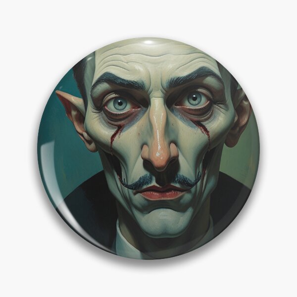 Item preview, Creepy stylized Haunted House  portrait of a old man with a mustache designed and sold by Vintage Designs +.