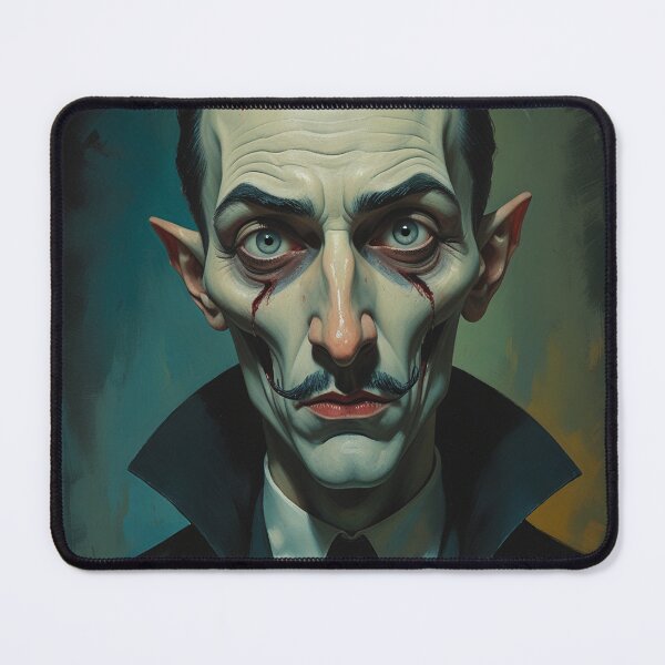 Item preview, Creepy stylized Haunted House portrait of a old man with a mustache designed and sold by Vintage Designs +.