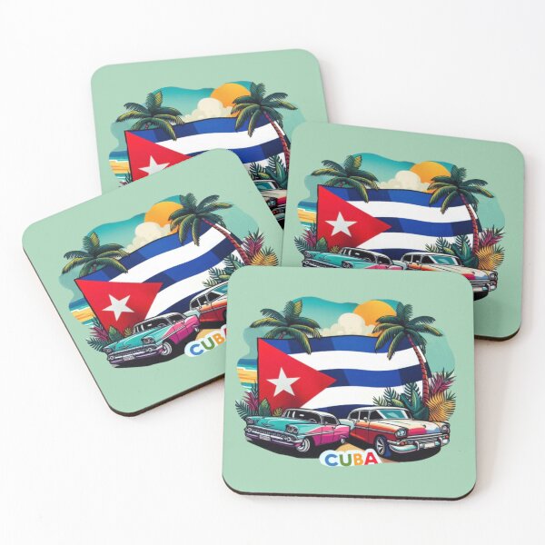 Item preview, Cuba Retro Vibes – Classic Cars & Tropical designed and sold by Myra365Art.