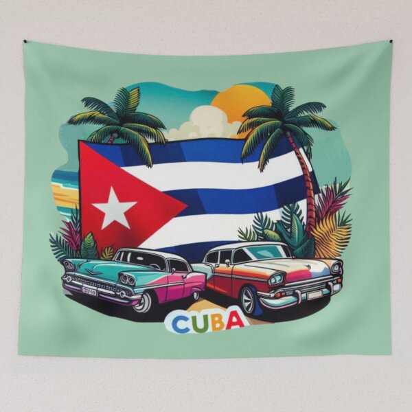 Item preview, Cuba Retro Vibes – Classic Cars & Tropical designed and sold by Myra365Art.
