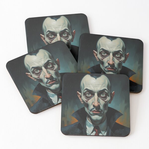Item preview, Creepy stylized Haunted House  portrait of a old man with a mustache designed and sold by Vintage Designs +.