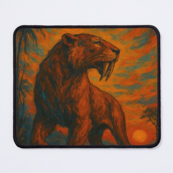 Item preview, Sabertooth Tiger Prehistoric Sunset Abstract designed and sold by JonelleTshirts.