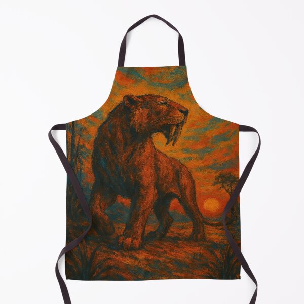 Item preview, Sabertooth Tiger Prehistoric Sunset Abstract designed and sold by JonelleTshirts.