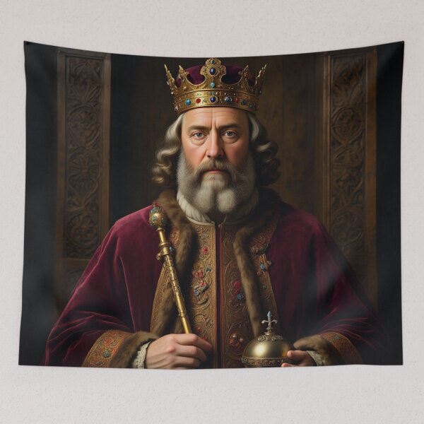 Item preview,  Portrait of King Edward III vintage painting art designed and sold by Vintage Designs +.