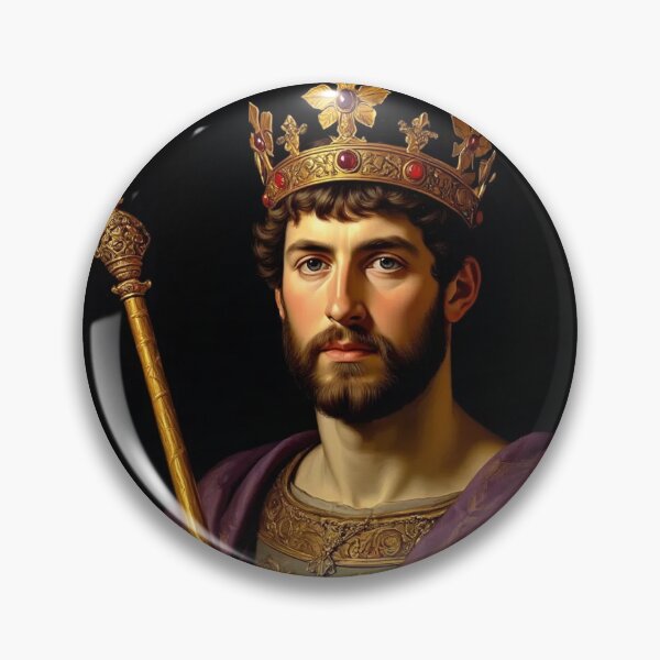 Item preview, Portrait of young King Edward III vintage painting art designed and sold by Vintage Designs +.