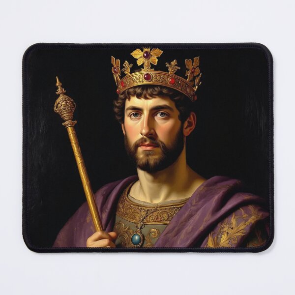 Item preview, Portrait of young King Edward III vintage painting art designed and sold by Vintage Designs +.