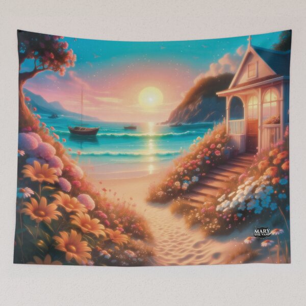 Item preview, Summertime At The Beach With Flowers designed and sold by Mary The Vamp.