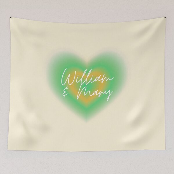 Item preview, William and Mary University Gradient Heart designed and sold by abbeygfrerer.