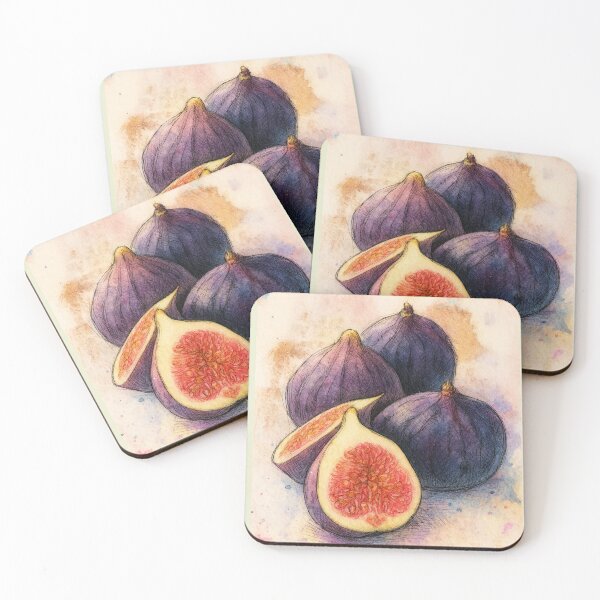 Item preview, Watercolor & Ink Figs Illustration  designed and sold by Pacika.