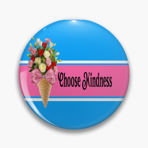 Item preview, Bluer than Blue Collection - Choose Kindness with Roses in an Ice Cream Cone designed and sold by Dailywalker22.