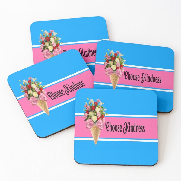 Item preview, Bluer than Blue Collection - Choose Kindness with Roses in an Ice Cream Cone designed and sold by Dailywalker22.