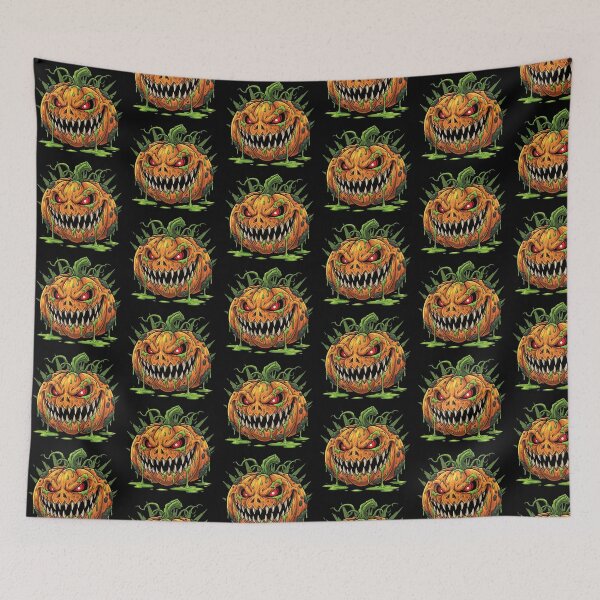 Item preview, Halloween Evil Pumpkin Head | Sinister and Striking Jack-o’-Lantern Horror Graphic designed and sold by Tw1nsAIArt.