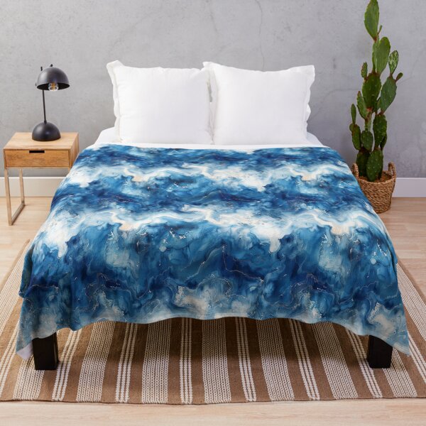 Item preview, Abstract Blue and White Marble Flow designed and sold by NTGUILTY.