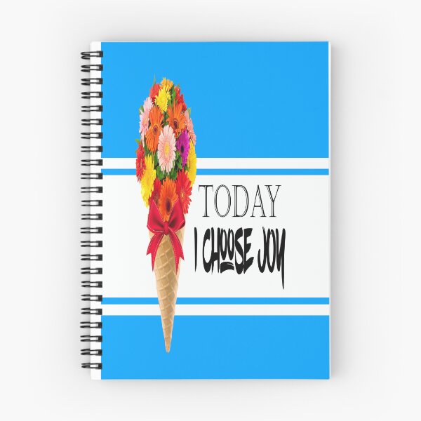 Item preview, Bluer than Blue Collection - Today I Choose Joy with Daisies in an Ice Cream Cone designed and sold by Dailywalker22.