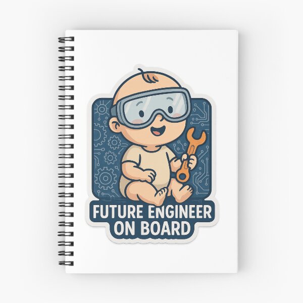 Item preview, Future Engineer On Board Baby Sticker Art designed and sold by Trendy Sticker & Merch Collection - Express Yourself.