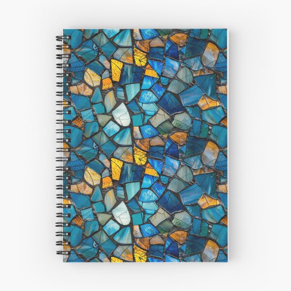 Item preview, Abstract Stained Glass Mosaic Blue and Orange designed and sold by NTGUILTY.