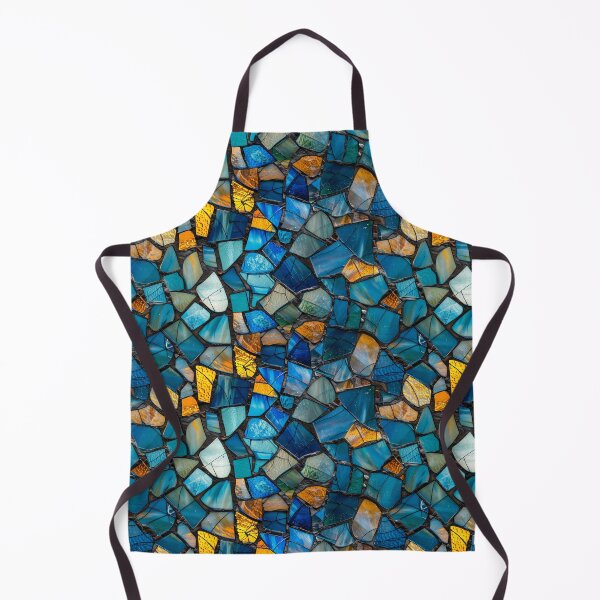Item preview, Abstract Stained Glass Mosaic Blue and Orange designed and sold by NTGUILTY.
