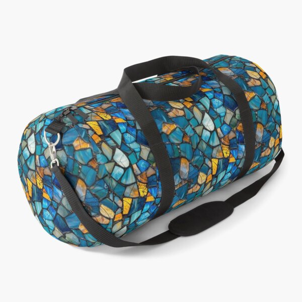Item preview, Abstract Stained Glass Mosaic Blue and Orange designed and sold by NTGUILTY.