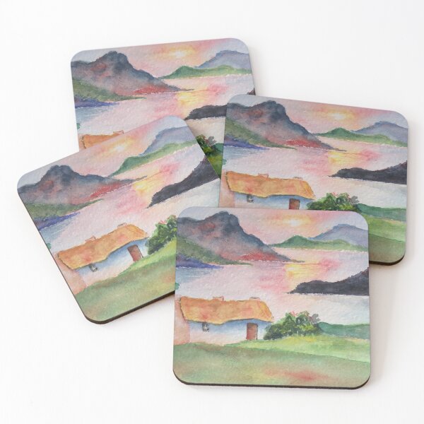 Item preview, Thatched cottage on the loch side, Scotland. designed and sold by Dwyte2U2.