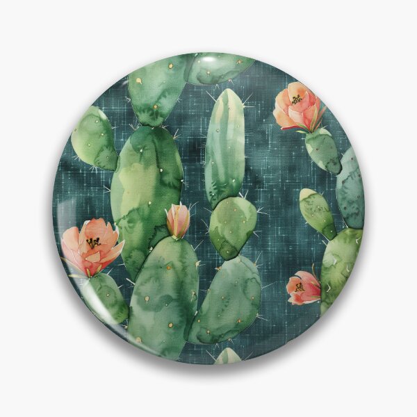 Item preview, Watercolor Prickly Pear Cactus Pattern designed and sold by NTGUILTY.