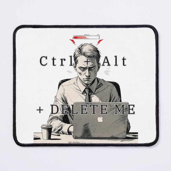 Item preview, Ctrl Alt Delete Me – Corporate Exhaustion Meme designed and sold by Mosaic by M.