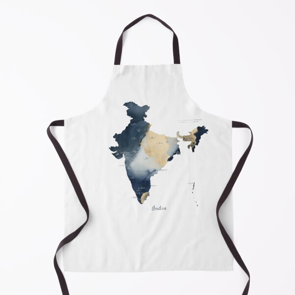 Item preview, India Watercolor Map with Major Cities designed and sold by CartoPrints.