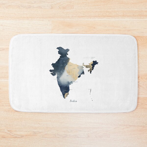 Item preview, India Watercolor Map with Major Cities designed and sold by CartoPrints.