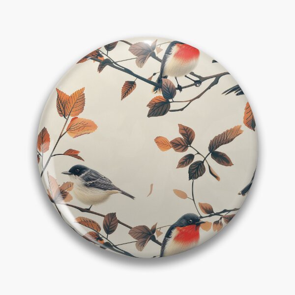 Item preview, Watercolor Robins on Autumn Branches designed and sold by NTGUILTY.