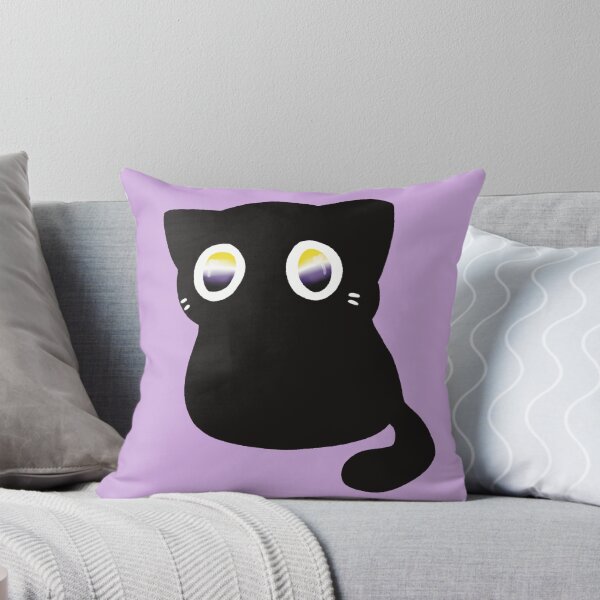 Item preview, Gatito negro de ojos enby designed and sold by Scarlet Sung.