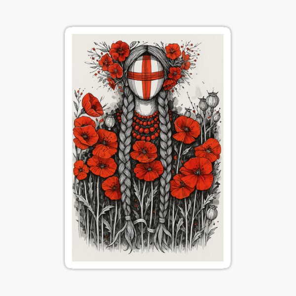 Item preview, Slavic Spirit with Poppies designed and sold by Neatique.