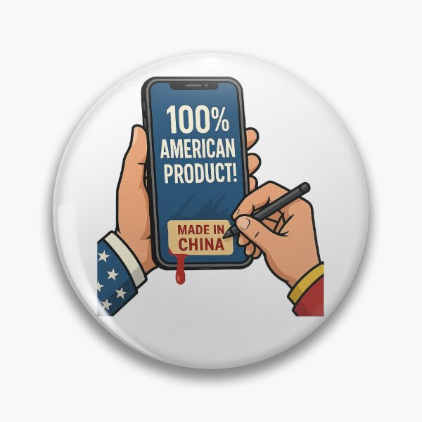 Item preview, 100% American Product – Made in China | Satirical Globalization Tech Design designed and sold by darkan1.