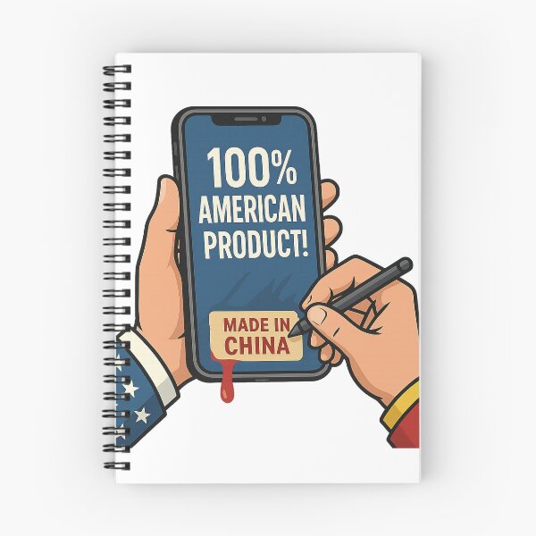 Item preview, 100% American Product – Made in China | Satirical Globalization Tech Design designed and sold by darkan1.