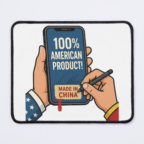 Item preview, 100% American Product – Made in China | Satirical Globalization Tech Design designed and sold by darkan1.