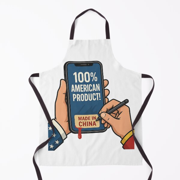 Item preview, 100% American Product – Made in China | Satirical Globalization Tech Design designed and sold by darkan1.