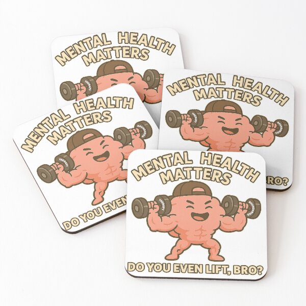 Item preview, Mental Health Matters | Do You Even Lift, Bro? | Funny Gym Brain Design designed and sold by PosiTeeVibes.
