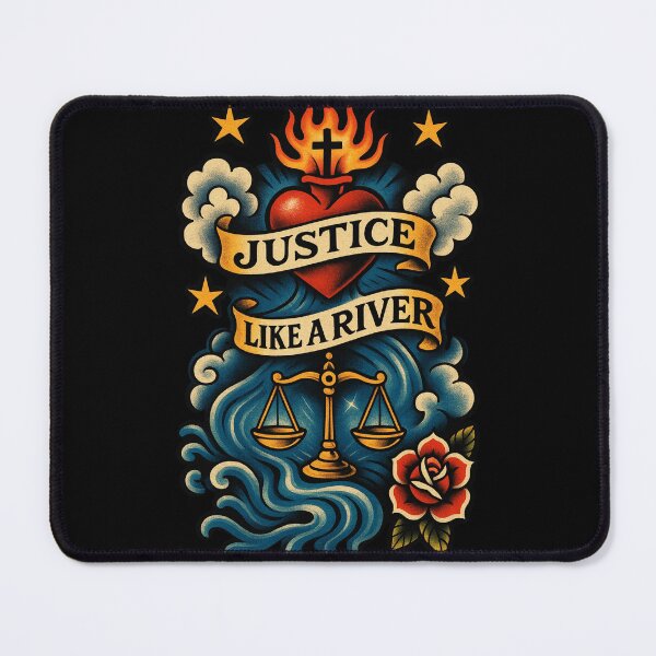 Item preview, Justice Like a River – Amos 5:24 Inspired Tattoo Art designed and sold by FollowTheLeader.