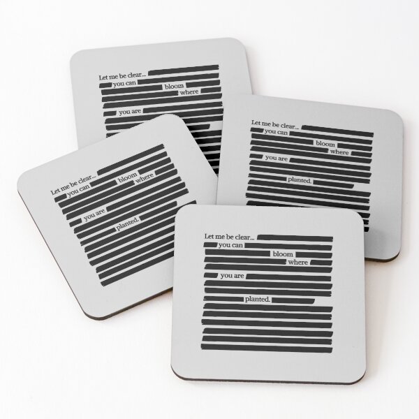 Item preview, Blackout Poetry Sticker – “You Can Bloom Where You Are Planted” designed and sold by Elenor's.